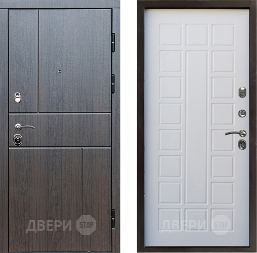 Входная металлическая Дверь Престиж Горизонт Венге Престиж Белое дерево в Протвино