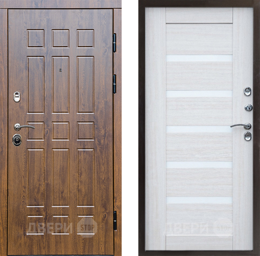 Входная металлическая Дверь Престиж Стандарт Царга Лиственница белая в Протвино