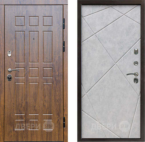 Входная металлическая Дверь Престиж Стандарт Лучи Бетон светлый в Протвино