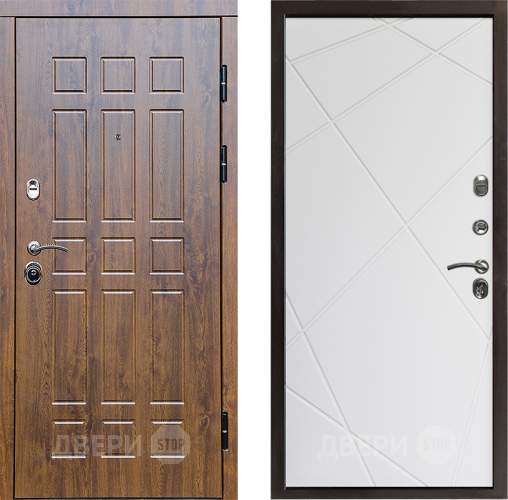 Входная металлическая Дверь Престиж Стандарт Лучи Бетон белый в Протвино