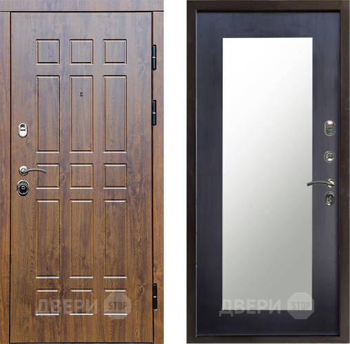 Входная металлическая Дверь Престиж Стандарт Зеркло Пастораль Венге в Протвино