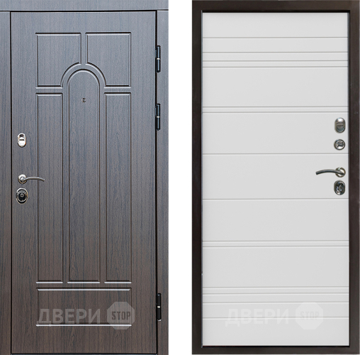 Входная металлическая Дверь Престиж Арка Line Белый в Протвино