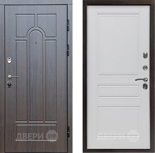 Входная металлическая Дверь Престиж Арка Классика Белый матовый в Протвино