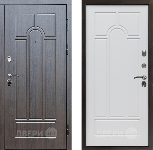 Входная металлическая Дверь Престиж Арка Арка Белое дерево в Протвино