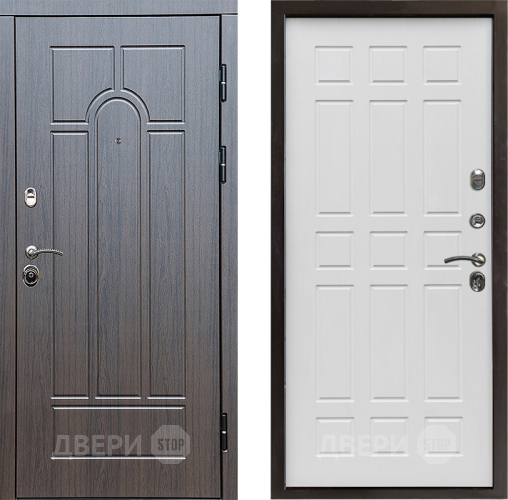 Входная металлическая Дверь Престиж Арка Спарта Белое дерево в Протвино