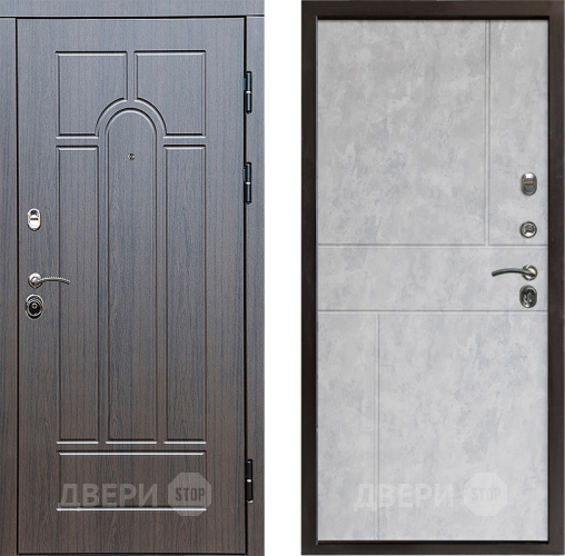 Входная металлическая Дверь Престиж Арка Горизонт Бетон светлый в Протвино