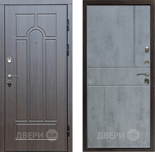 Входная металлическая Дверь Престиж Арка Горизонт Бетон темный в Протвино