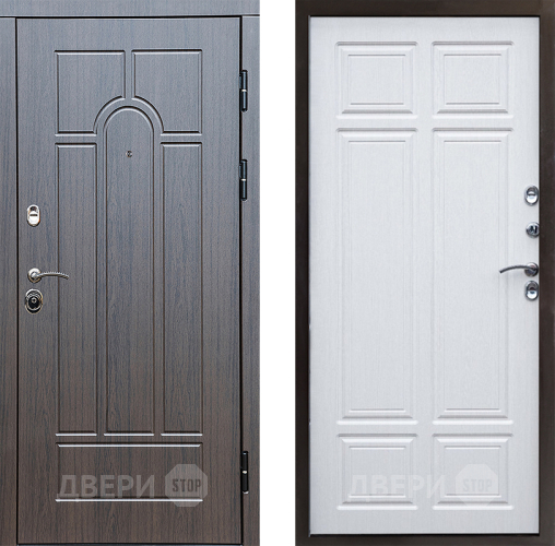 Входная металлическая Дверь Престиж Арка Премиум Лиственница белая в Протвино