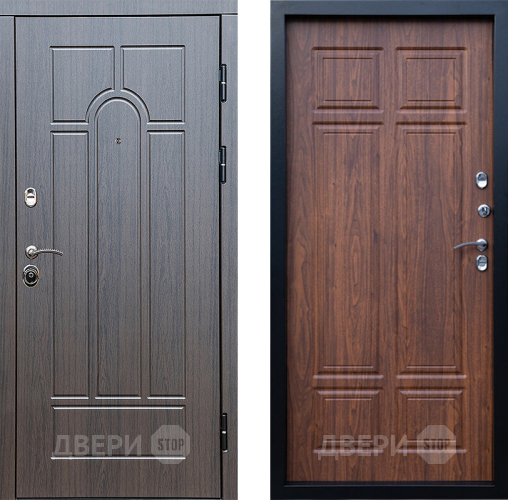 Входная металлическая Дверь Престиж Арка Премиум Орех темный в Протвино