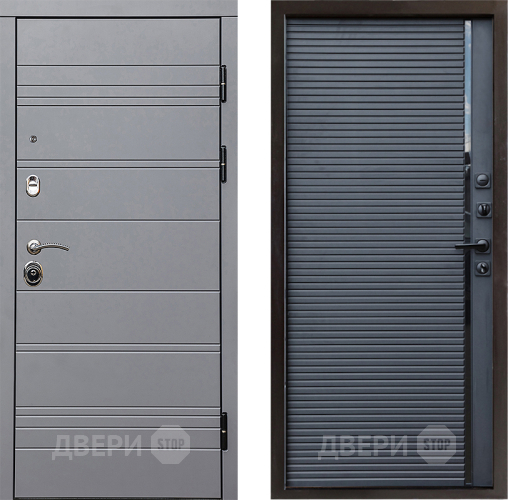 Входная металлическая Дверь Престиж Линия Грэй Porte Черный кварц в Протвино