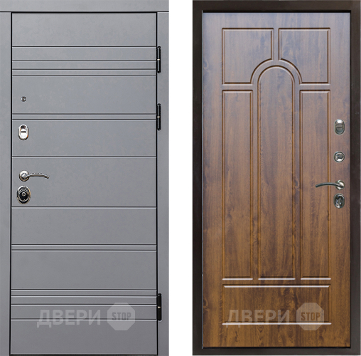 Входная металлическая Дверь Престиж Линия Грэй Арка Дуб в Протвино