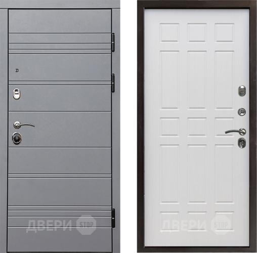 Входная металлическая Дверь Престиж Линия Грэй Спарта Лиственница белая в Протвино