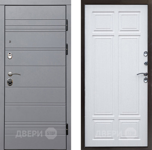 Входная металлическая Дверь Престиж Линия Грэй Премиум Лиственница белая в Протвино