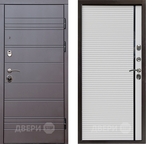 Входная металлическая Дверь Престиж Линия Браун Porte Белый в Протвино