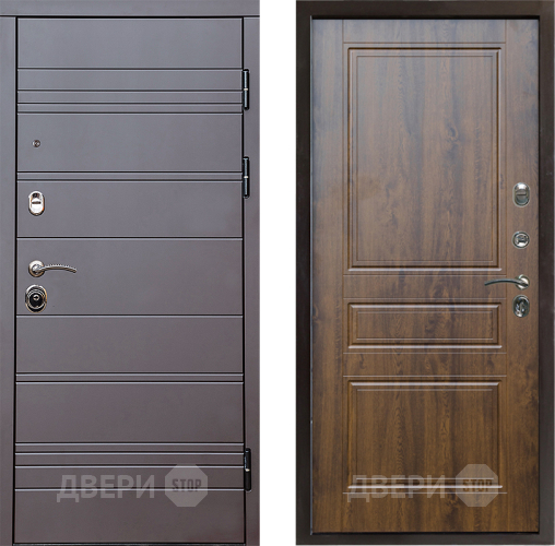 Входная металлическая Дверь Престиж Линия Браун Классика Дуб в Протвино