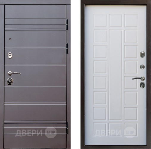 Входная металлическая Дверь Престиж Линия Браун Престиж Белое дерево в Протвино