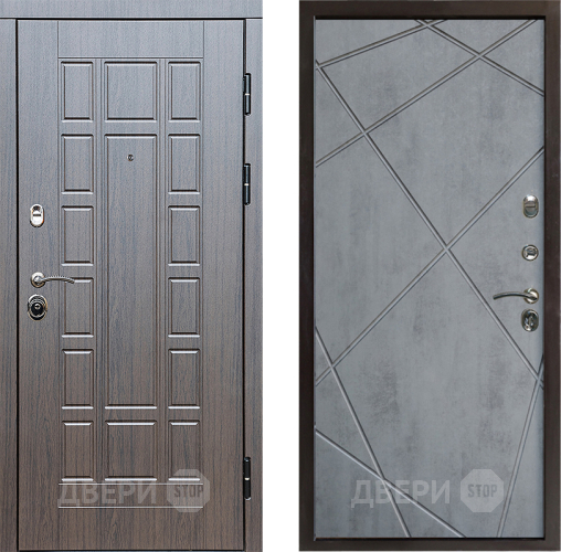 Входная металлическая Дверь Престиж Престиж Лучи Бетон темный в Протвино