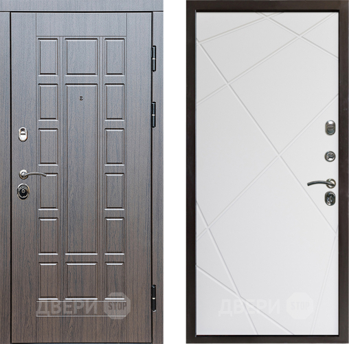 Входная металлическая Дверь Престиж Престиж Лучи Бетон белый в Протвино