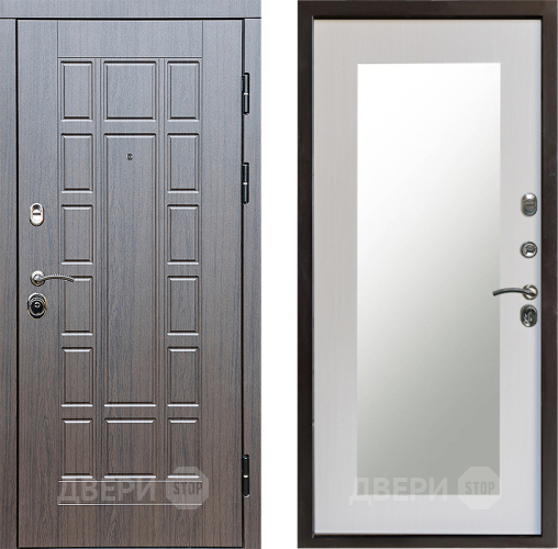 Входная металлическая Дверь Престиж Престиж Зеркло Пастораль Лиственница белая в Протвино