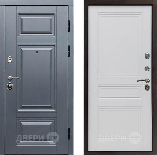 Входная металлическая Дверь Престиж Премиум Классика Белый матовый в Протвино