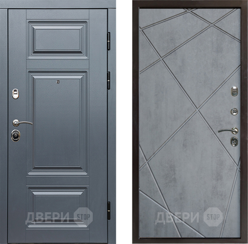 Входная металлическая Дверь Престиж Премиум Лучи Бетон темный в Протвино