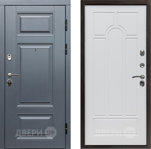 Входная металлическая Дверь Престиж Премиум Арка Белое дерево в Протвино