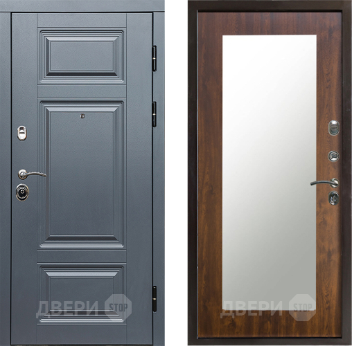 Входная металлическая Дверь Престиж Премиум Зеркло Пастораль Дуб в Протвино