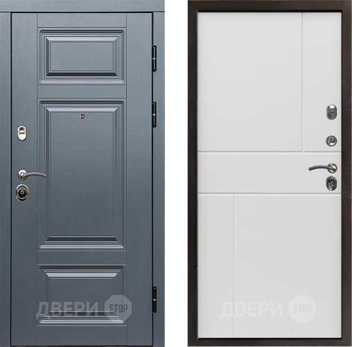 Входная металлическая Дверь Престиж Премиум Горизонт Бетон белый в Протвино