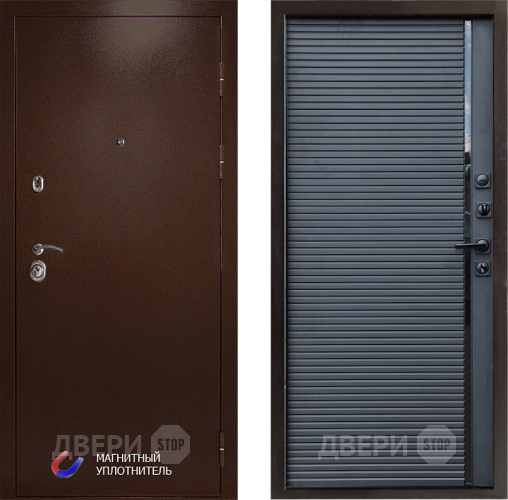 Входная металлическая Дверь Престиж Медь Porte Черный кварц в Протвино