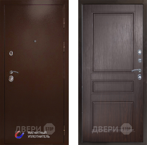 Входная металлическая Дверь Престиж Медь Классика Венге в Протвино