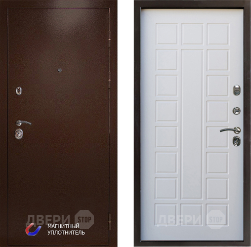 Входная металлическая Дверь Престиж Медь Престиж Белое дерево в Протвино