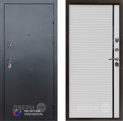 Входная металлическая Дверь Престиж Графит Porte Белый в Протвино