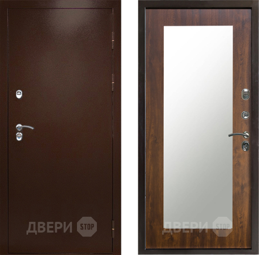 Дверь Престиж TERMO с терморазрывом Снегирь Медь Зеркало пастораль Дуб в Протвино