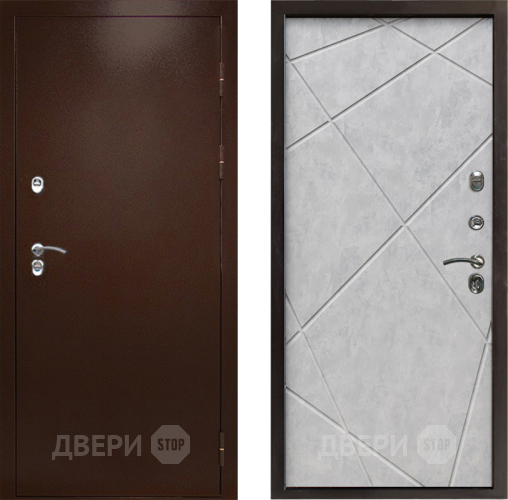 Входная металлическая Дверь Престиж TERMO с терморазрывом Снегирь Медь Лучи Бетон светлый в Протвино