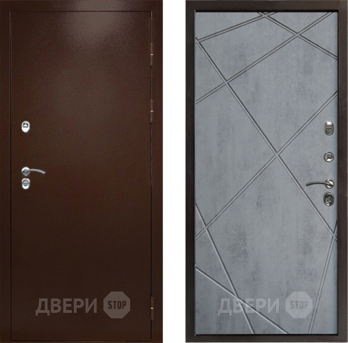 Входная металлическая Дверь Престиж TERMO с терморазрывом Снегирь Медь Лучи Бетон темный в Протвино