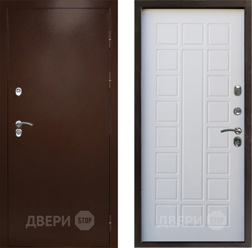 Входная металлическая Дверь Престиж TERMO с терморазрывом Снегирь Медь Престиж Белое дерево в Протвино