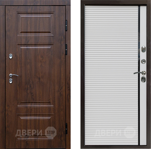 Входная металлическая Дверь Престиж TERMO с терморазрывом Премиум Орех Porte Белый в Протвино