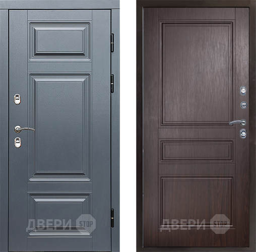 Входная металлическая Дверь Престиж TERMO с терморазрывом Премиум Грэй Классика Венге в Протвино