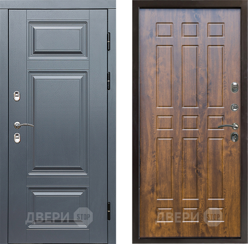 Входная металлическая Дверь Престиж TERMO с терморазрывом Премиум Грэй Спарта Дуб в Протвино