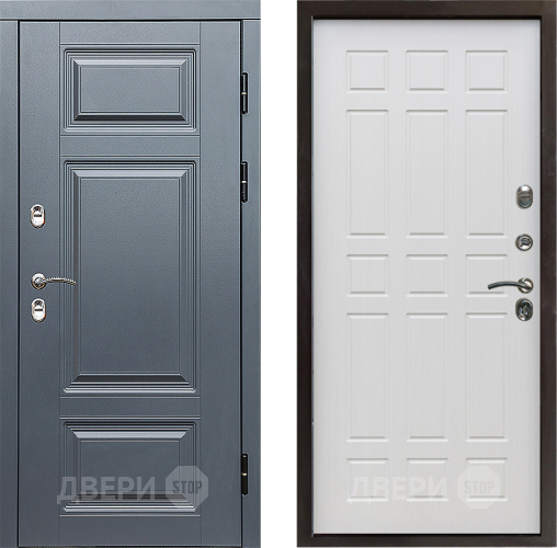 Входная металлическая Дверь Престиж TERMO с терморазрывом Премиум Грэй Спарта Лиственница белая в Протвино