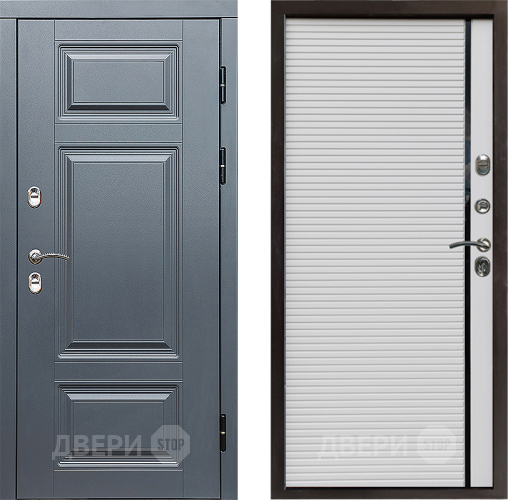 Входная металлическая Дверь Престиж TERMO с терморазрывом Премиум Грэй Porte Белый в Протвино