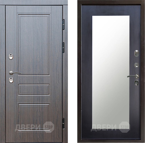 Входная металлическая Дверь Престиж TERMO с терморазрывом Классика Зеркало пастораль Венге в Протвино