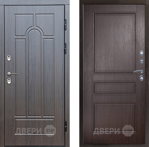 Входная металлическая Дверь Престиж TERMO с терморазрывом Арка Классика Венге в Протвино