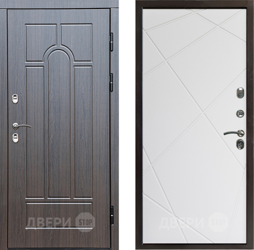 Входная металлическая Дверь Престиж TERMO с терморазрывом Арка Лучи Бетон светлый в Протвино