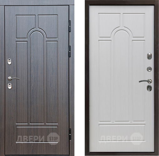 Входная металлическая Дверь Престиж TERMO с терморазрывом Арка Арка Лиственница белая в Протвино