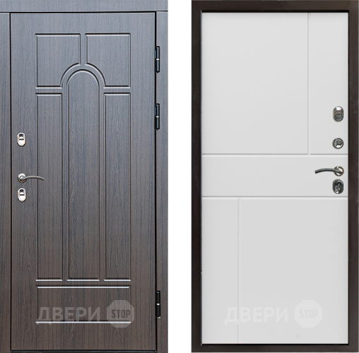 Дверь Престиж TERMO с терморазрывом Арка Горизонт Бетон белый в Протвино