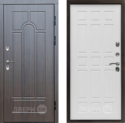 Входная металлическая Дверь Престиж TERMO с терморазрывом Арка Спарта Белое дерево в Протвино