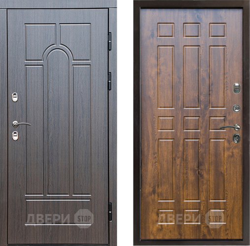 Входная металлическая Дверь Престиж TERMO с терморазрывом Арка Спарта Дуб в Протвино