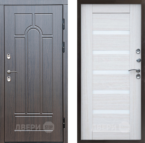 Входная металлическая Дверь Престиж TERMO с терморазрывом Арка Царга Лиственница белая в Протвино