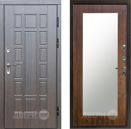 Входная металлическая Дверь Престиж TERMO с терморазрывом Престиж Зеркало пастораль Дуб в Протвино